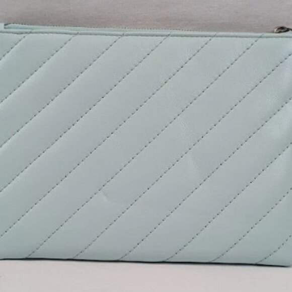 Off-White Jackhammer Flat Pouch Leather Blue Bag - Picture 2 of 6